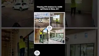 Construction Cleanup 🚧 Cleaning 375 windows 🪟 #smallbusiness #arizona #luxury #luxurylifestyle