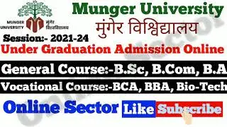 Munger University UG Admission Online|session 2021-24 | #Shorts