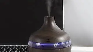 7 Colors LED Mini USB Electric Ultrasonic Wood Grain Aroma Oil Diffuser Humidifier for Home Car