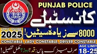 Punjab Police Jobs in 2024 Special Service Unit for Mala and Female