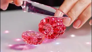 Satisfying ai glass cutting | Want to Try Making Glass Fruit Salad? 🥗 AI ASMR 