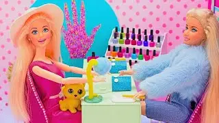 🎀 Barbie & L.O.L. Doll Spa Day! 💅✨ DIY Paper Nail Kits + Glam Makeover Fun 🧴