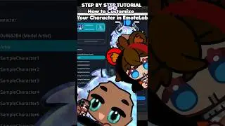 HOW TO CUSTOMIZE CHARACTERS IN EMOTE LAB STEP BY STEP #emotelab #shorts #tutorial