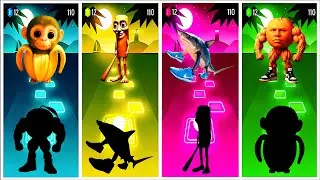 TRALALERITOS 🆚 TUNG SAHUR 🆚 TRALALERO TRALALA 🆚 UDIN DIN DUN - Tiles Hop EDM Rush 🎶 Who is best? 🎯