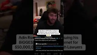 Adin Ross is OFFICIALLY suing his BIGGEST hater on the internet for $50,000,000 🤯💰 #adinross