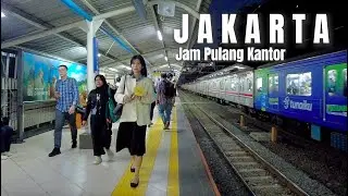 Ramai Penumpang Pulang Kerja di Stasiun Transit Dukuh Atas | Dari MRT ke LRT Melewati KRL Sudirman