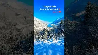SCENIC DRIVE TO LAKE LUCERN🚗❄️A WINTER WONDERLAND IN SWITZERLAND🇨🇭✨#switzerland#winter#luzern#wow