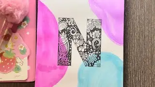 Soothing Mandala Art 🌈 | Satisfying Art | Letter N #satisfying #art #mandala