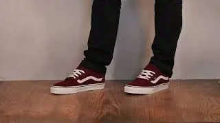 Vans Chukka Low Sidestripe Port/White On Feet
