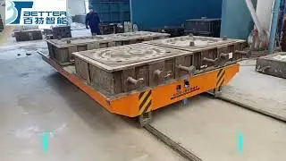 🤖High Efficiency Heavy Cargo Rail Transport Cart with Safety Device
