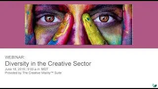 Diversity in the Creative Sector Webinar | Creative Vitality&trade; Suite