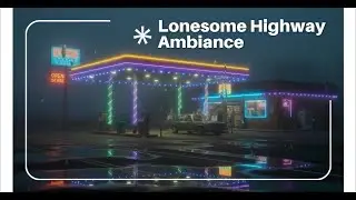 Rainy Gas Station Lost Highway Ambience &bull; 1 Hour Lofi Vibes for Sleep, Study & Chill