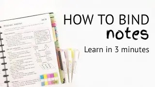 How to bind notes | Book binding