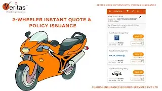2-Wheeler Quote to Policy Issuance in Veritas App
