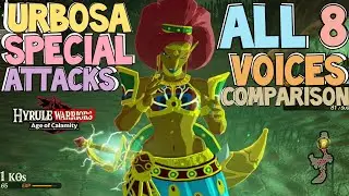 Urbosa Special Attacks All 8 Voices Comparison - Hyrule Warriors: Age of Calamity