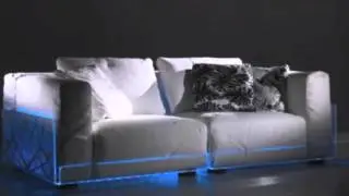 Comfortable Sofa Set For Living Room With LED Lights