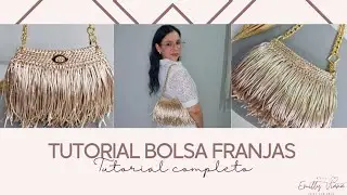 Bolsa de Franjas em Crochê - Tutorial completo passo a passo | Usando fio de cetim rabo de rato 2mm