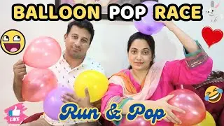 Run & Pop the Balloon🎈💭😝 | Balloon Racing 😨 🐎😮 | Family Fun Game 😆