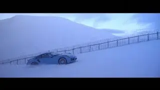 All-wheel drive taken to new heights. 911 Turbo S on a ski slope.