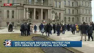 Mid-Michigan residents protest lack of 35th District Senate election