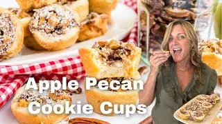 Apple Pecan Shortbread Cookie Cups