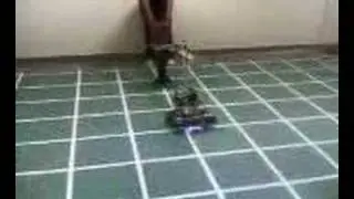 robocon 2008 egypt wessam elhefnawy's robot first test