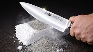 Пенопласт и цемент затачивают ножи лучше, чем точильные камни! (Мастер Майк)