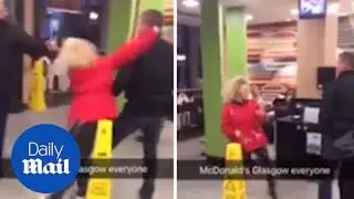 Freeedom! Tiny Scottish woman picks a fight in McDonalds - Daily Mail
