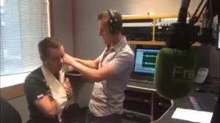 Andy bandages Dan for The Big Bandage