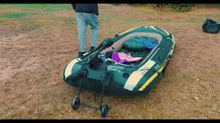 Dolly/wheels for Seahawk 4 using motor mount (plus some drone footage)