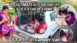 पहाड़ों में Camping 🏕️  Alto ko banaya mini caravan 🚗 shakti pith darshan 🚩🙏 #minicaravan #viral