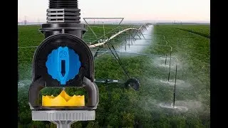 Nelson Irrigation S3000 Spinner Sprinkler Irrigating Potatoes