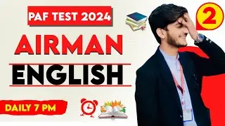 PAF AEROTRADE TEST PREPARATION 2024|PAF ENGLISH TEST PREPARATION 2024|AIRMAN ENGLISH TEST MCQS.