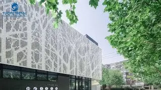 Tree Pattern Aluminum Perforated Facade Panels Wall Panels