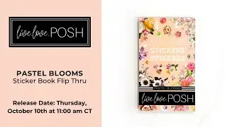 PASTEL BLOOMS STICKER BOOK FLIP THROUGH
