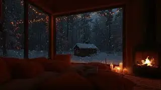 Moon Snow Quiet cabin Winter Jazz 🌙❄️ Smooth Piano Jazz for Late Night Peace