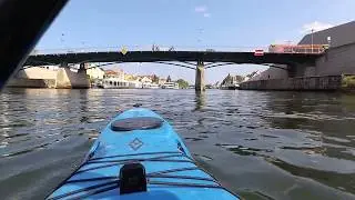 Kajak Point 65 Mercury GTX - Auf der Donau in Regensburg vom Eisernen Steg zur Nibelungenbrücke
