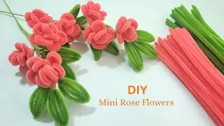 DIY Tutorial Flowers ! Handmade mini rose flowers easy to make with pipe cleaner.