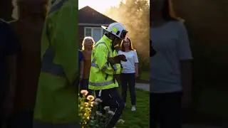 BEST Firefighter carries dog to safety! #cute #saved #firefighter #owner