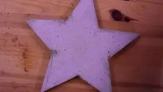 DIY Deko Stern aus Beton selber machen - Adventsstern aus Zement herstellen
