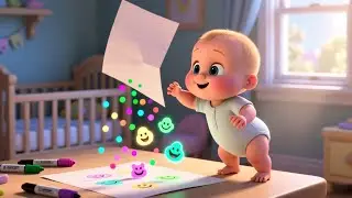 Washable Markers Art With Baby | Fun Nursery Rhyme Song for Kids