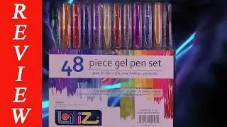 REVIEW Lolliz 48 Piece Gel Pen Set | Gel Color Pens