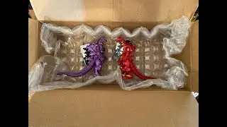 Bandai Godzilla Vs Evangelion Exclusive Kiryu Figures Unboxing! Both Variants! Purple and Red!