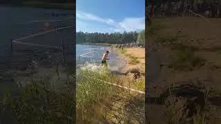Спортивный лабиринт в воде! #бег #run #running #trailrunning #orienteering #swimming #тренер