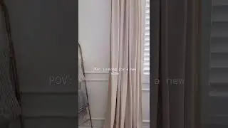Bedroom still with neutral curtains🌸