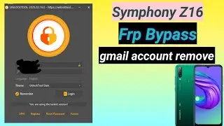 Symphony z16 frp bypass unlock tool _ symphony z16 gmail account remove