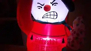 Gemmy Brain Freeze Snowman 6 ft Airblown Inflatable