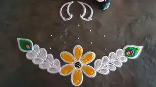 maattu Pongal special 5*3 simplemaadukolam/#simplerangoli/sangaranthicolorrangoli/gokulramyakolangal