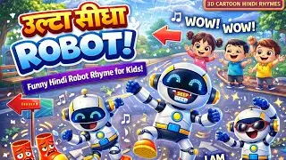 उल्टा सीधा ROBOT 🤖 | Funny Hindi Robot Rhyme for Kids | 3D Cartoon Rhymes #viral #yt#videos 