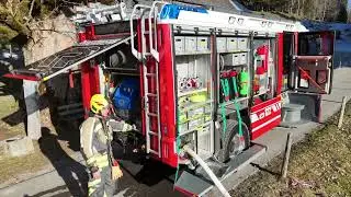 Kleiner Waldbrand bei Hittisau am Silvesternachmittag